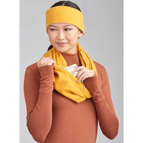S9658 Misses' Hats, Headband, Mittens in Sizes S-M-L, Cowl and Infinity Scarf