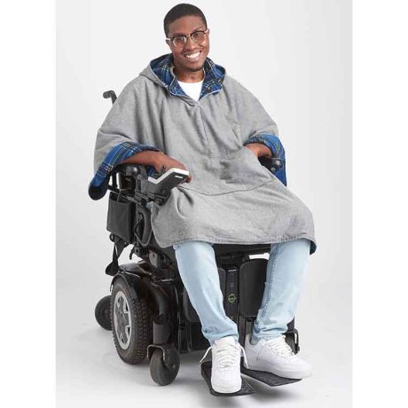S9671 Poncho with Detachable Hood and Wheelchair Blanket