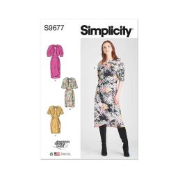 S9677 Misses' Dresses with Sleeve and Length Variations - Designed for American Sewing Guild