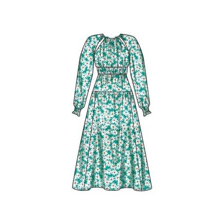S9678 Misses' Dress with Sleeve and Length Variations