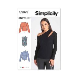 S9679 Misses' Knit Top with Sleeve Variations