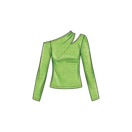 S9680 Women's Knit Top with Sleeve Variations