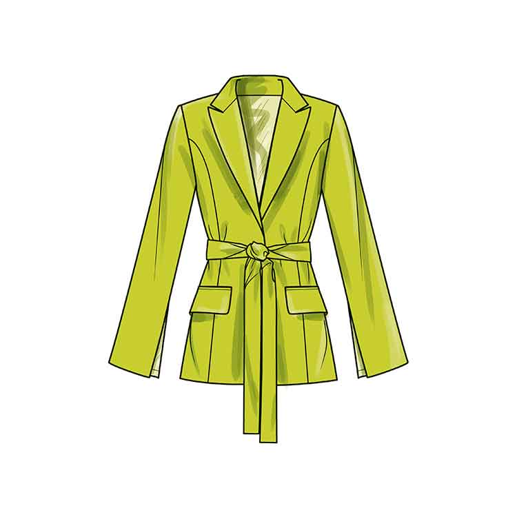 S9688 Misses' and Women's Jacket with Tie Belt - Sew Irish