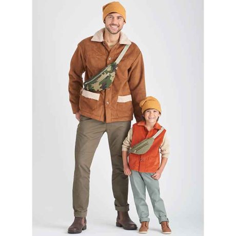S9694 Boys' and Men's Jacket, Vest, Hat and Crossbody Bag