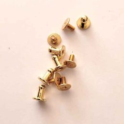 Screw-in button head Chicago rivets, 4mm