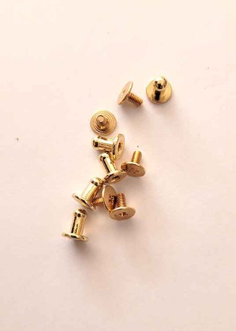 Screw-in button head Chicago rivets, 4mm