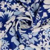 "Flower Festival", polyester voile (blue)