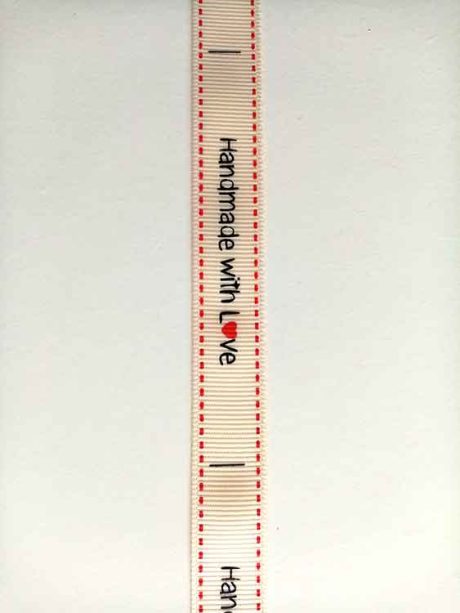 "Handmade with Love" ribbon (sold in 4 label lengths)