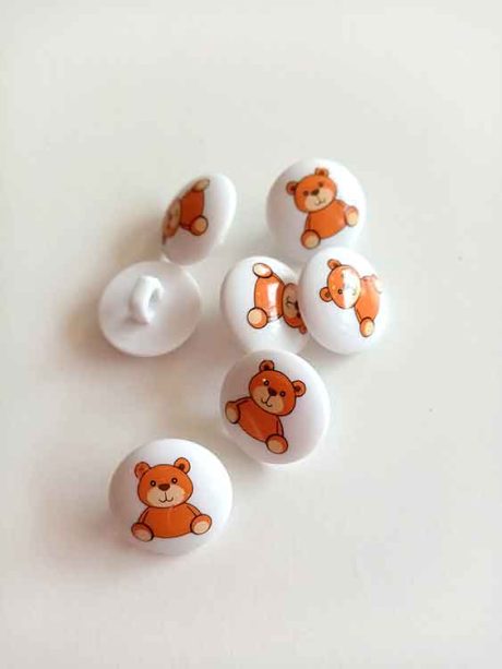 Smiley bear picture button (15mm)