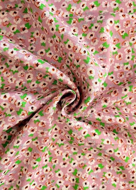 Pastel pink floral viscose print