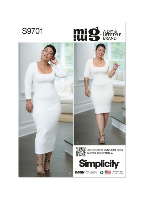 S9701 Misses' Knit Dress in Two Lengths by Mimi G Style