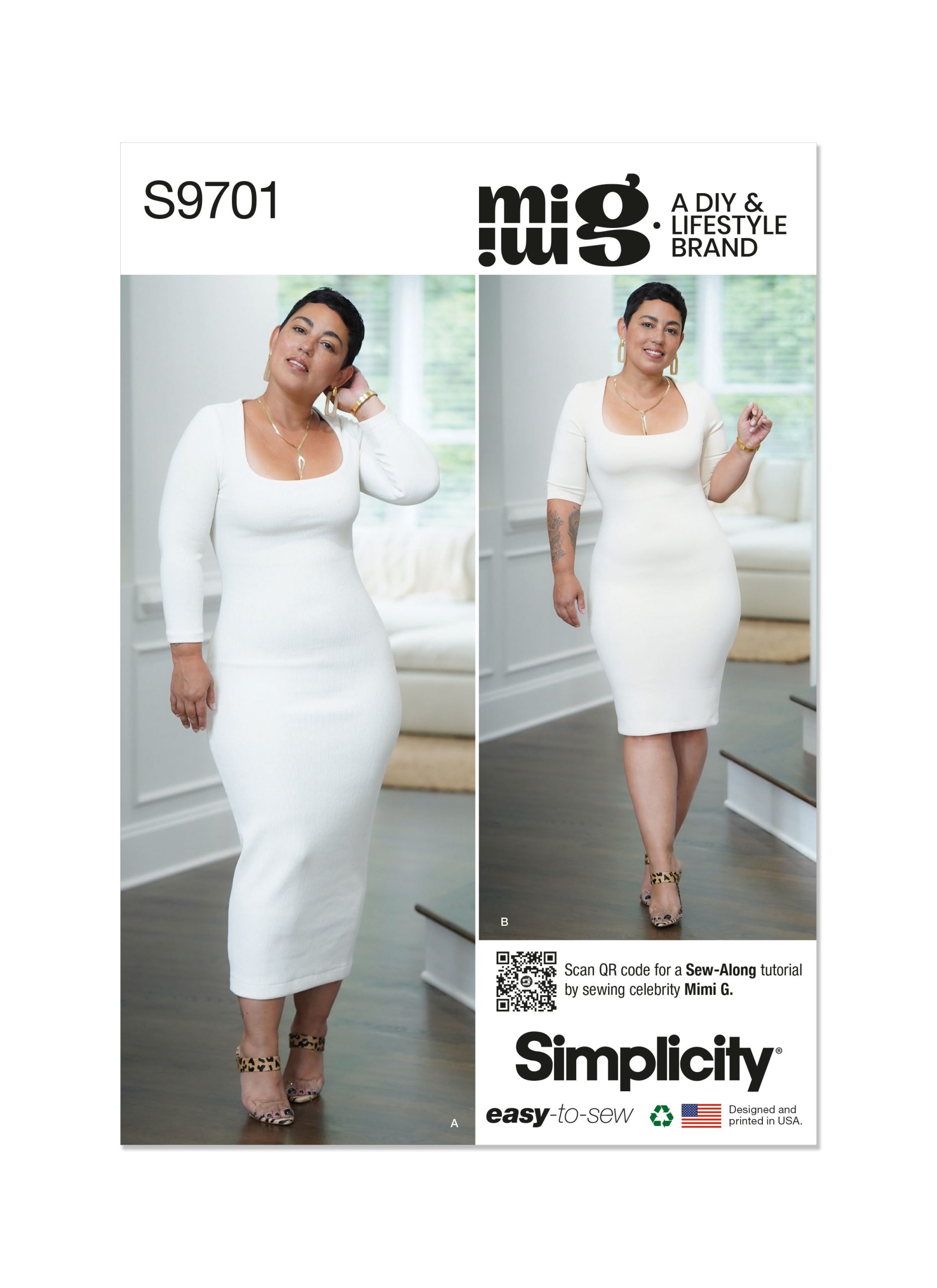 S9701 Misses' Knit Dress in Two Lengths by Mimi G Style - Sew Irish
