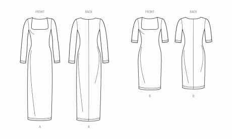 S9701 Misses' Knit Dress in Two Lengths by Mimi G Style - Image 7