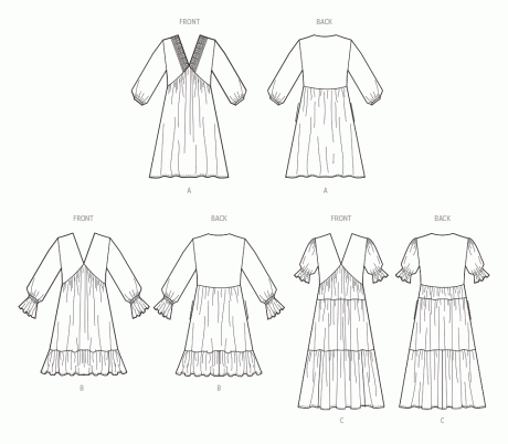 S9702 Misses' Empire Dress - Image 3