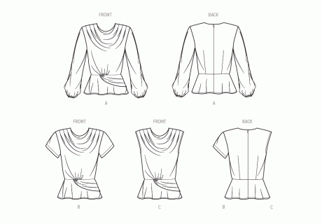S9706 Misses' Tops - Image 3