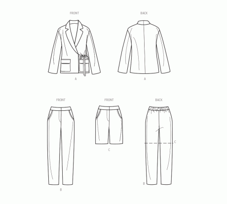 S9714 Misses' Jacket, Pants and Shorts by Mimi G Style - Image 3