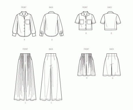 S9715 Misses' Shirt, Pants and Shorts - Image 8