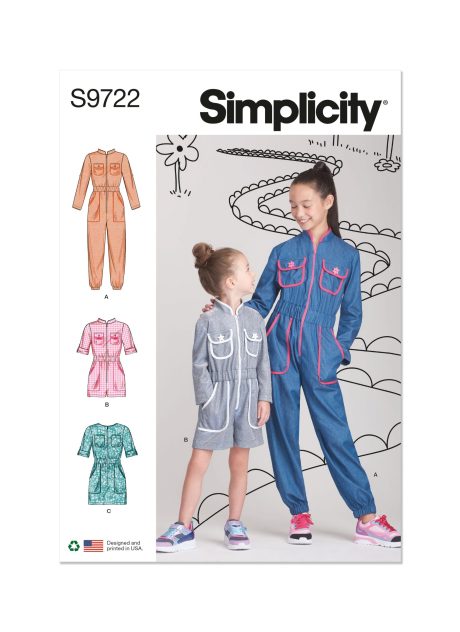 S9722 Children's and Girls' Jumpsuit, Romper and Dress