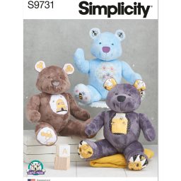 S9731 Stuffed Bear by Carla Reiss Design