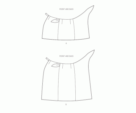 B6934 Misses' Wrap Skirt in Two Lengths
