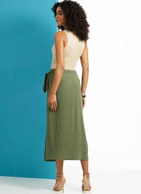 B6934 Misses' Wrap Skirt in Two Lengths