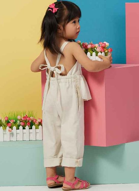 B6936 Toddlers' Overalls and Dress