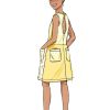 B6937 Children's and Girls' Dress, Romper and Hat in Sizes S-M-L