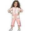 B6937 Children's and Girls' Dress, Romper and Hat in Sizes S-M-L