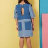 B6937 Children's and Girls' Dress, Romper and Hat in Sizes S-M-L