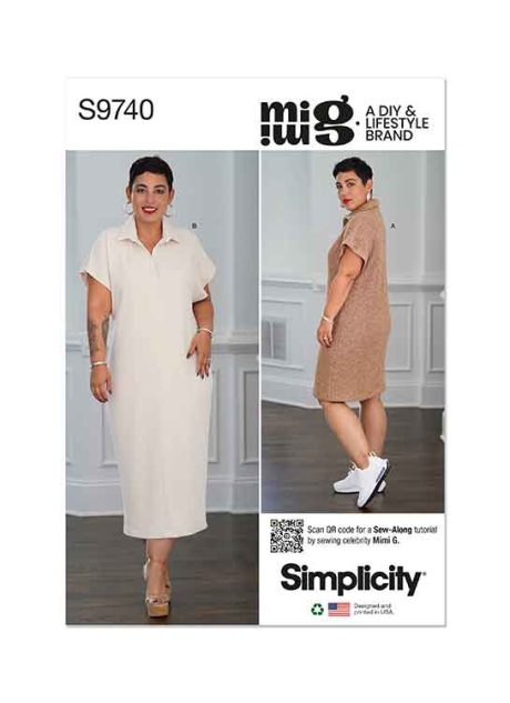 S9740 Misses' Knit Dress in Two Lengths by Mimi G Style