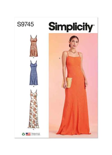 S9745 Misses' Slip Dress in Three Lengths