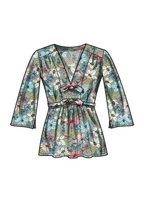 S9748 Misses' Top with Sleeve Variations - Image 4