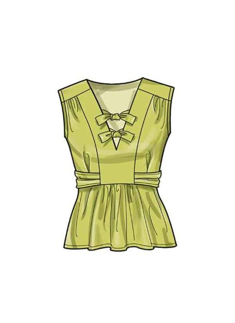 S9748 Misses' Top with Sleeve Variations - Image 7