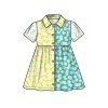 S9760A Toddlers' Dress with Sleeve Variations