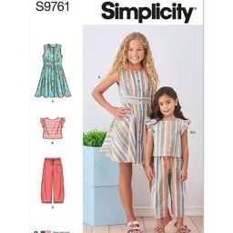 S9761 Children's and Girls' Dress, Top and Pants