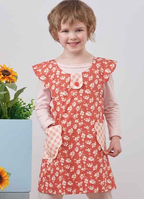 S9767A Children's and Misses' Wrap Around Apron and Scarf Hat by Ruby Jean's Closet