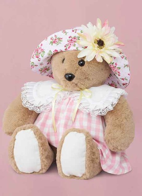 S9771OS Plush Bear with Clothes and Hats by Laura Ashley