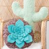 S9772OS Decorative Succulent and Cactus Plush Pillows by Carla Reiss Design