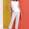 B6948 Misses' Jacket and Vest with Belt, Top, Dress and Pant