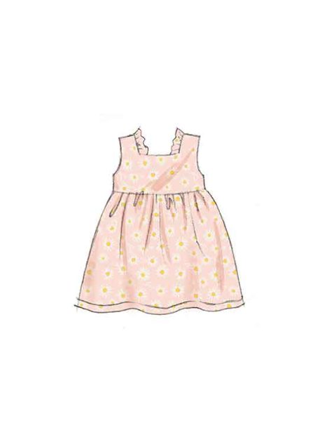 B6950 Babies' Rompers, Dress, Bloomers and Headband