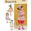 B6951 Toddlers' Dress, Tops, Shorts, Pants and Kerchief