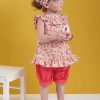 B6951 Toddlers' Dress, Tops, Shorts, Pants and Kerchief