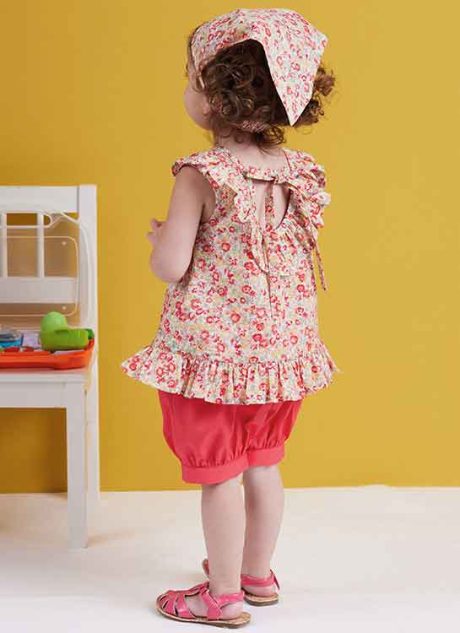 B6951 Toddlers' Dress, Tops, Shorts, Pants and Kerchief