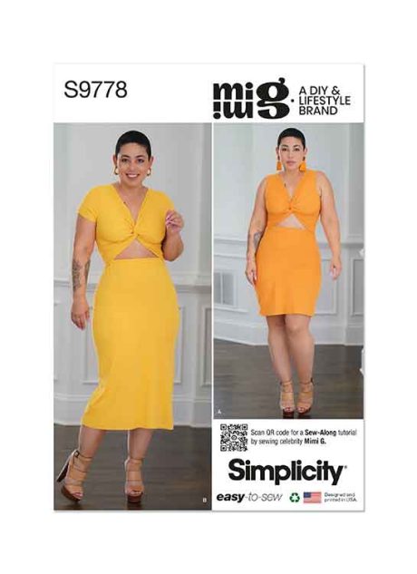 S9778 Misses' Knit Dress in Two Lengths by Mimi G Style