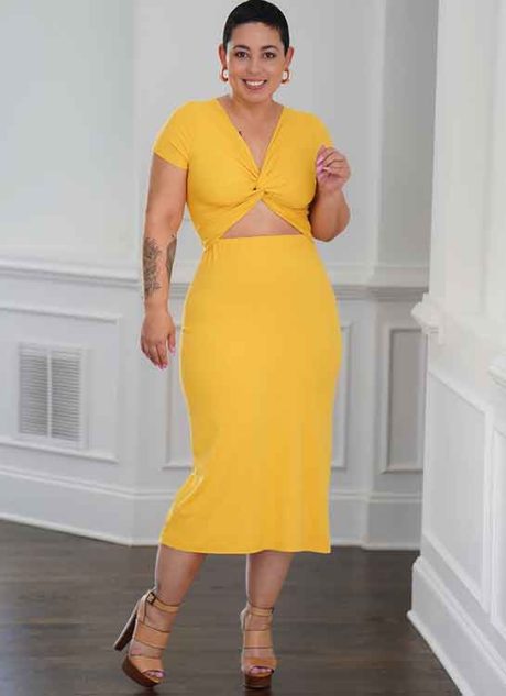 S9778 Misses' Knit Dress in Two Lengths by Mimi G Style