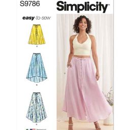 S9786 Misses' Skirt With Hemline Variations