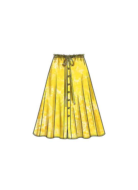 S9786 Misses' Skirt With Hemline Variations - Sew Irish