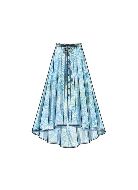 S9786 Misses' Skirt With Hemline Variations