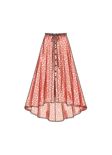 S9787 Women's Skirt With Hemline Variations