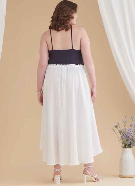 S9787 Women's Skirt With Hemline Variations